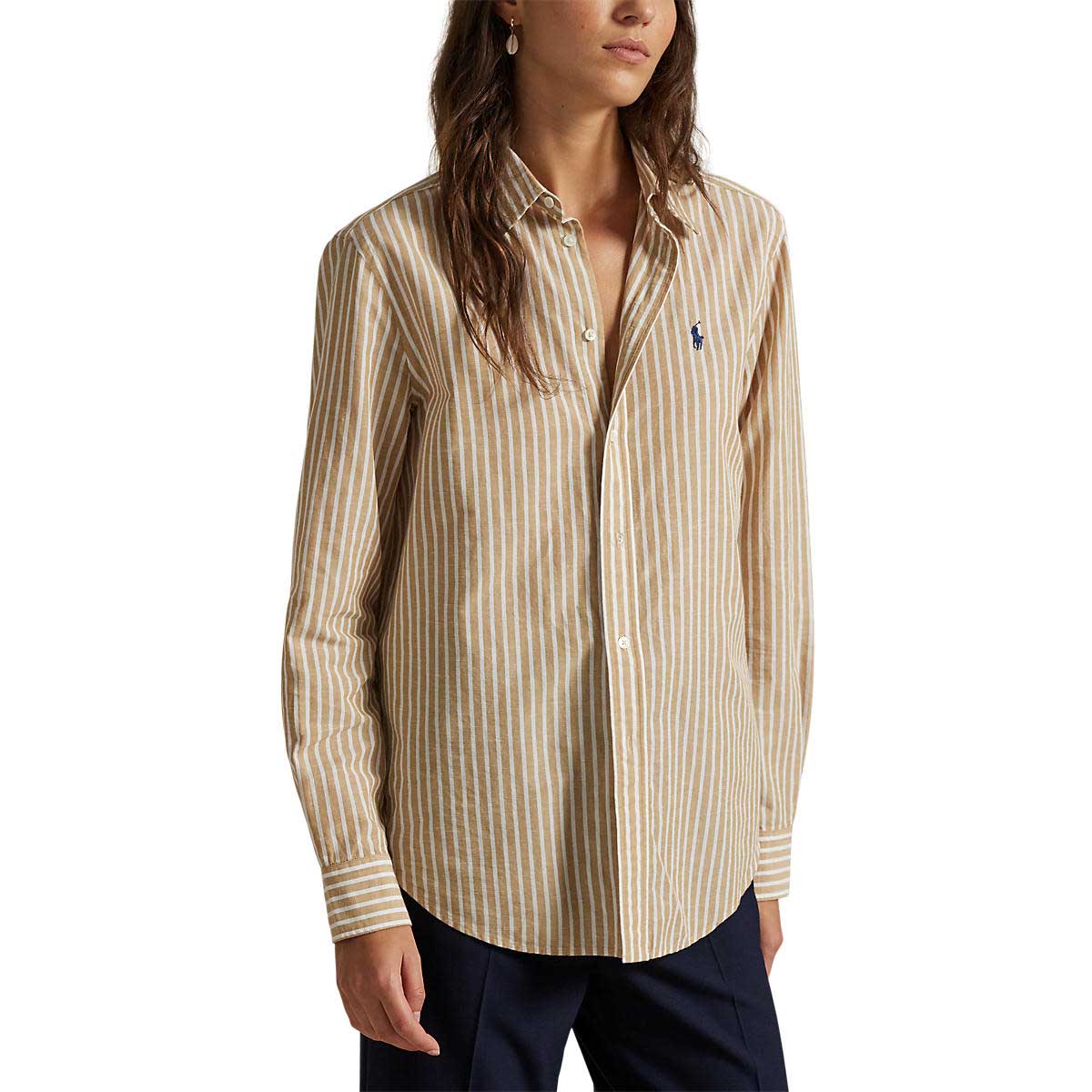 Polo Ralph Lauren Classic Fit Striped Cotton Linen Shirt